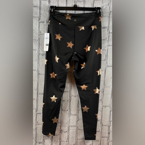 Nanette Lepore Size:L Women Play Compression Leggings Black/ Rose Gold Pocket - Picture 2 of 11